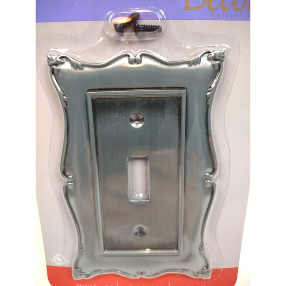 Amerelle Sophia Single Toggle Cast Metal Switch Plate in Antique Nickel - 86TAN - Picture 3 of 5